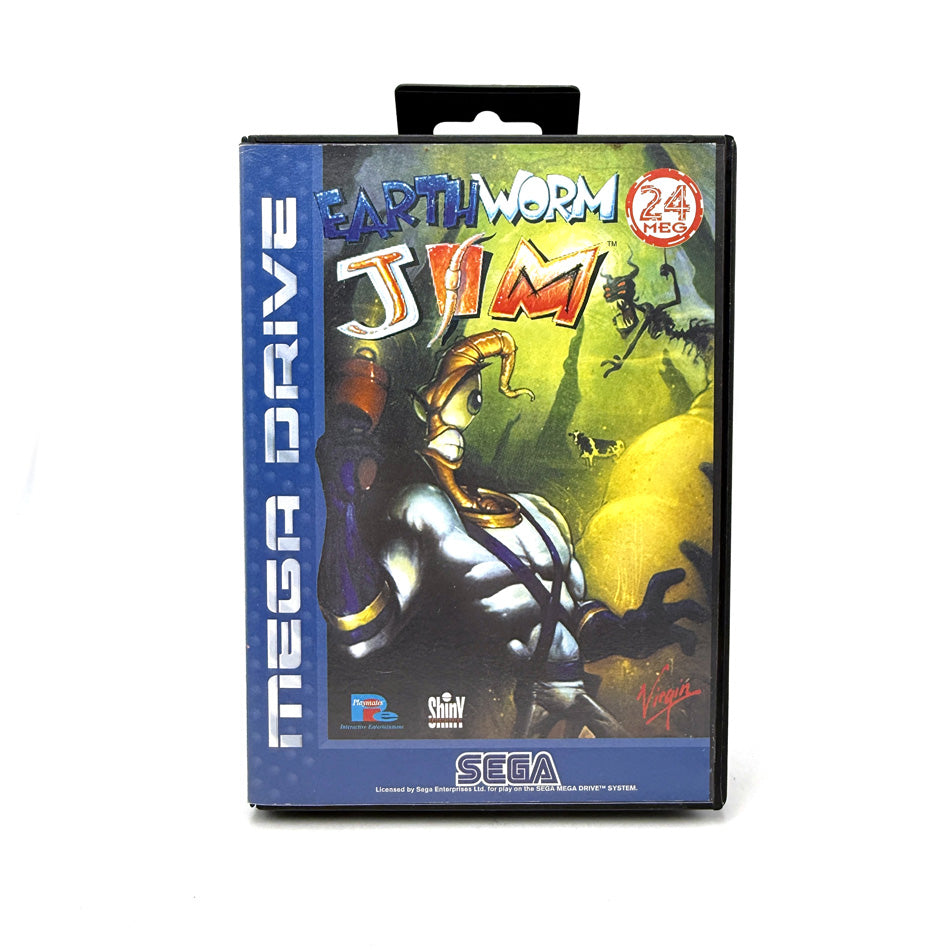 Earthworm Jim Sur Sega Mega Drive – Jeu Complet Pour Console PAL – Édition 1994 En Bon état