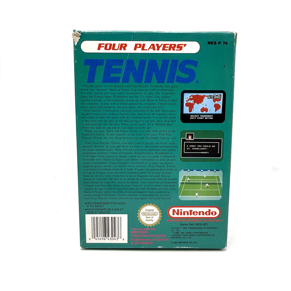 Four Players Tennis Nintendo NES