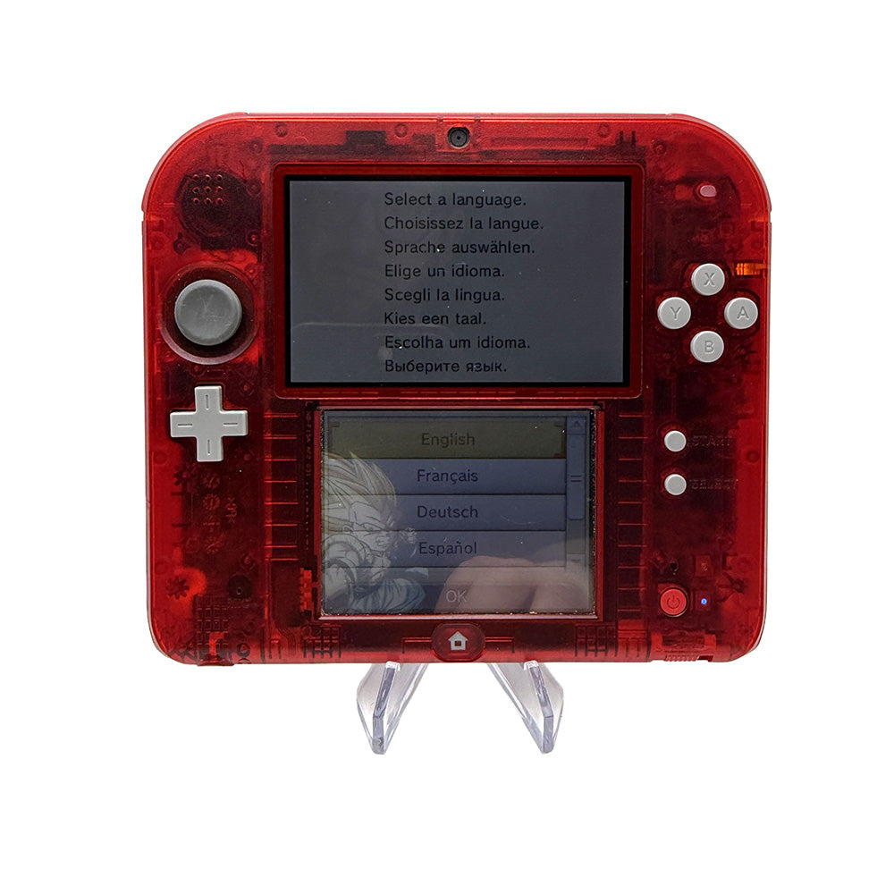 Console Nintendo 2DS Crystal Red + Jeu New Super Mario Bros 2 + Housse