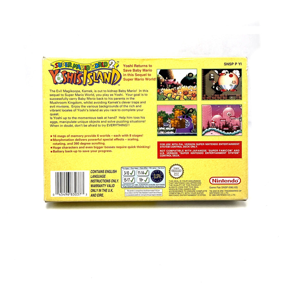 Super Mario World 2 Yoshi's Island Super Nintendo