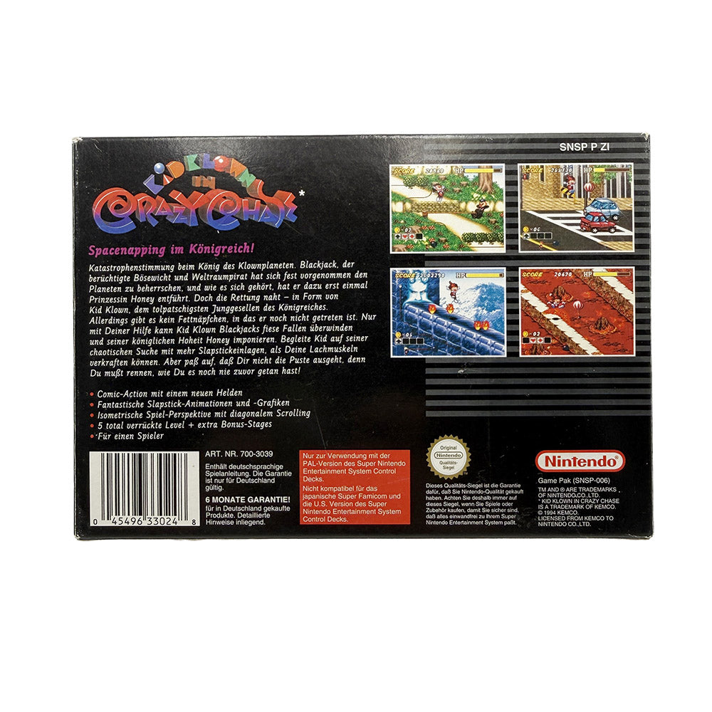Kid Klown in Crazy Chase Super Nintendo
