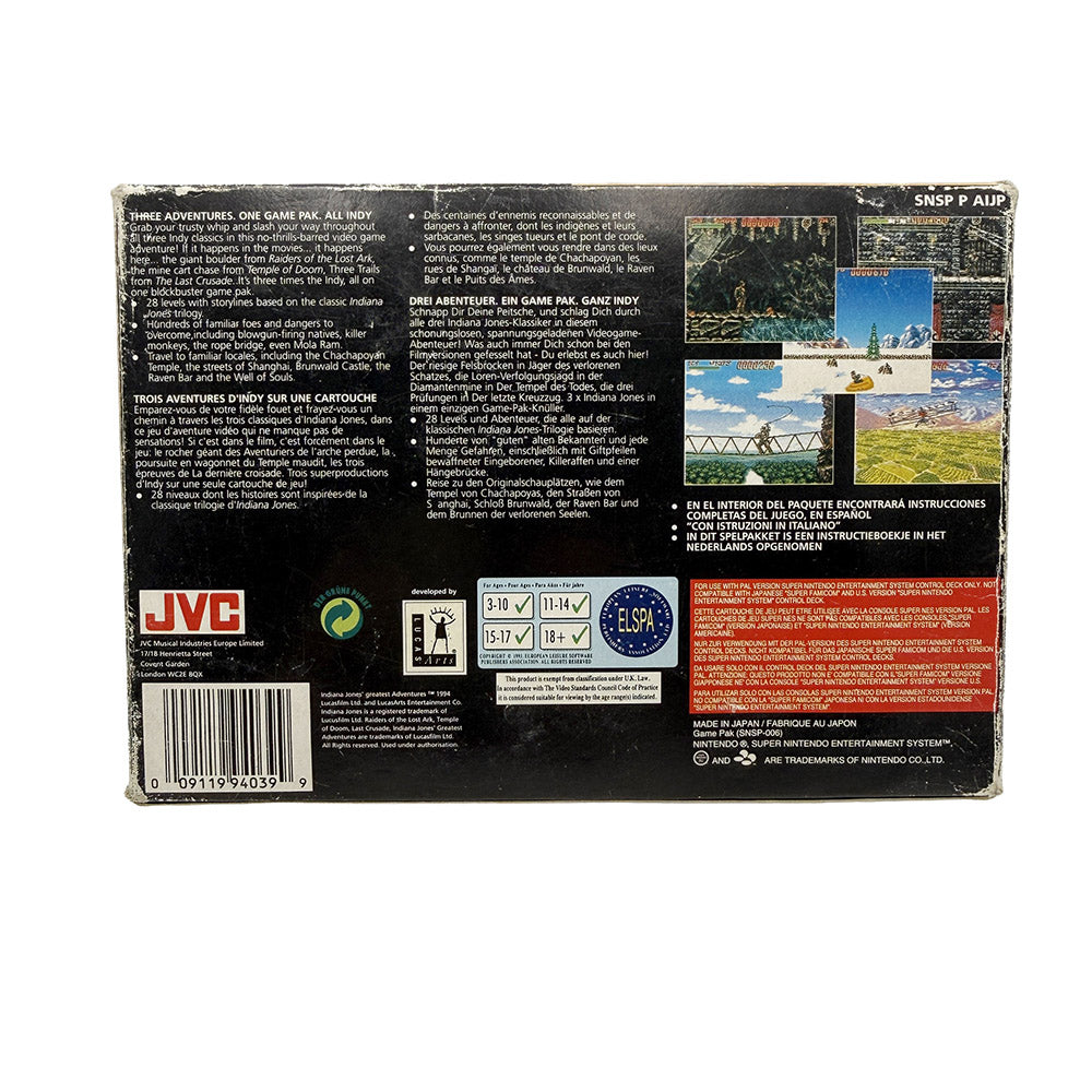 Indiana Jones Greatest Adventures Super Nintendo