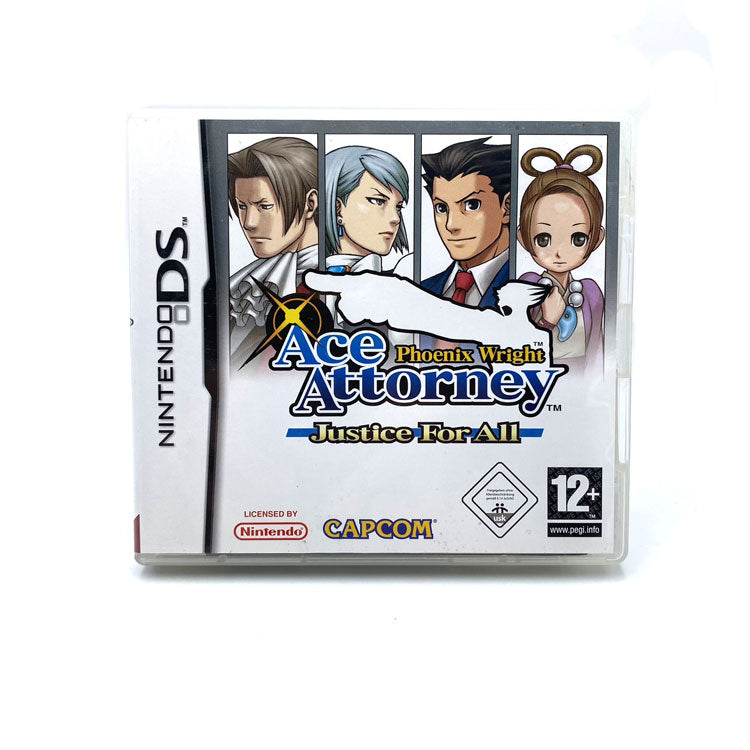 Boite et notices Phoenix Wright Ace Attorney Justic For All Nintendo DS