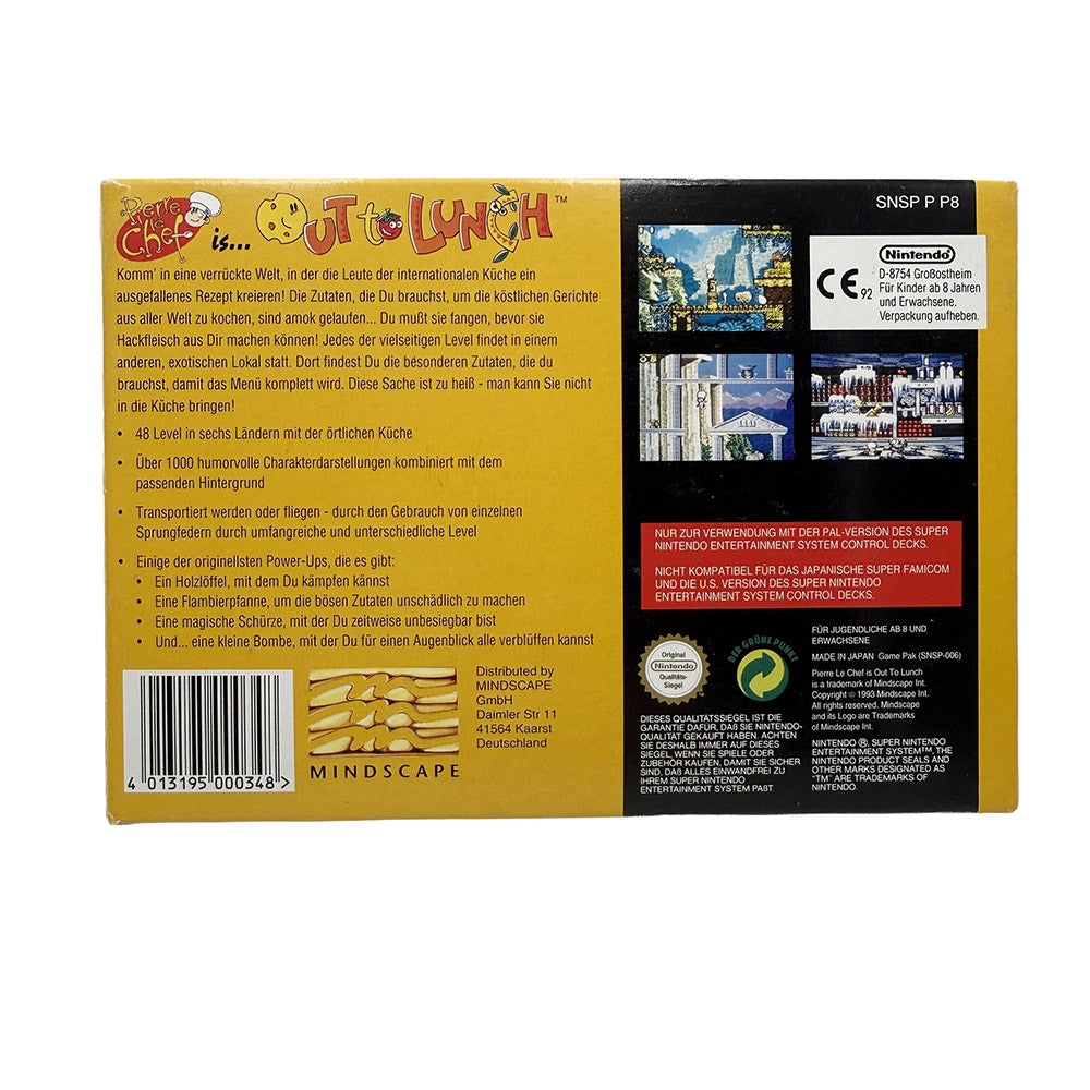 Pierre Le Chef Is Out To Lunch Super Nintendo