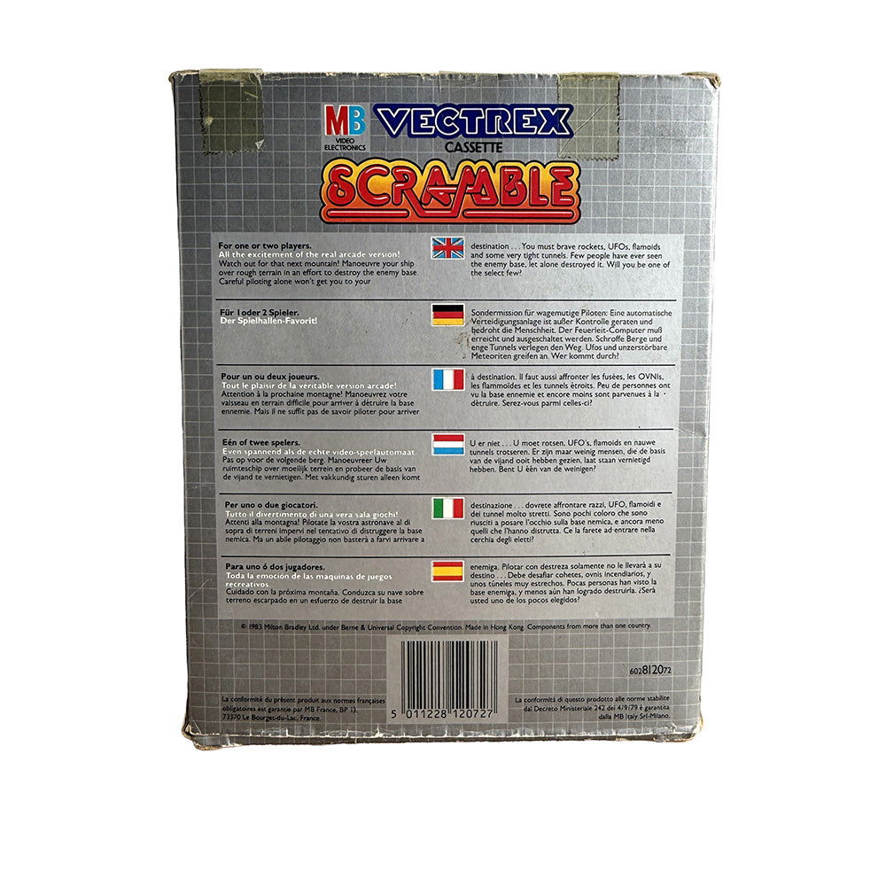 Cassette Scramble MB Vectrex