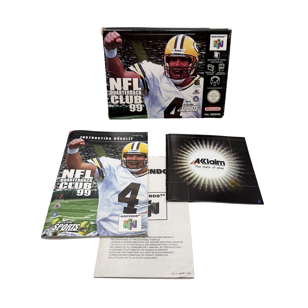 Boite et notices NFL Quarterback Club 99 Nintendo 64