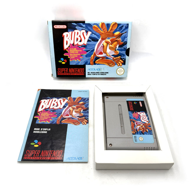 Bubsy in Claws Encounters of the Furred Kind Super Nintendo