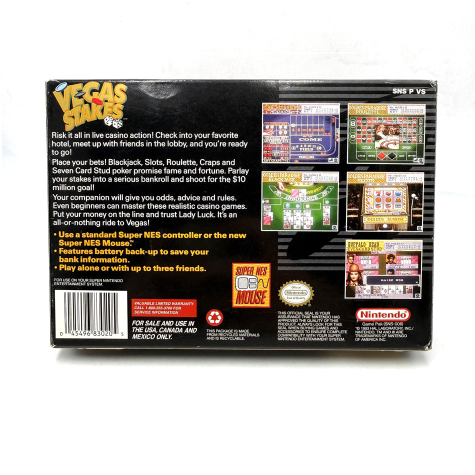 Vegas Stakes Super Nintendo