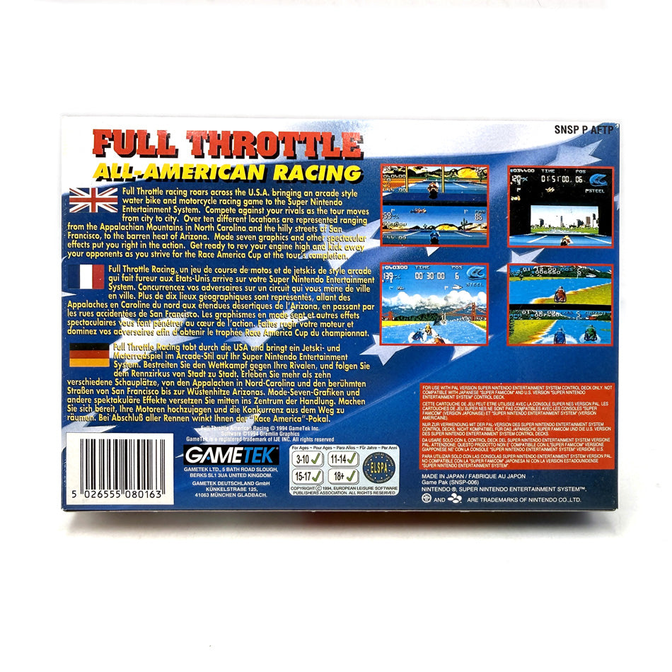 Full Throttle All-American Racing Super Nintendo