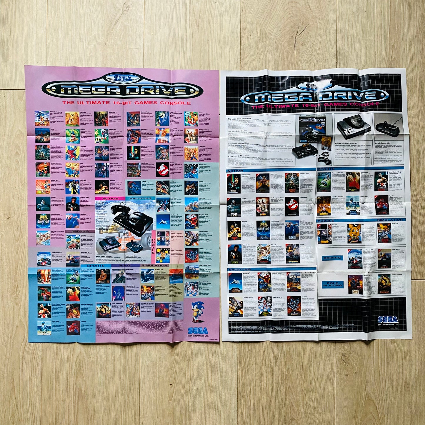 2 Posters publicitaires Sega Megadrive