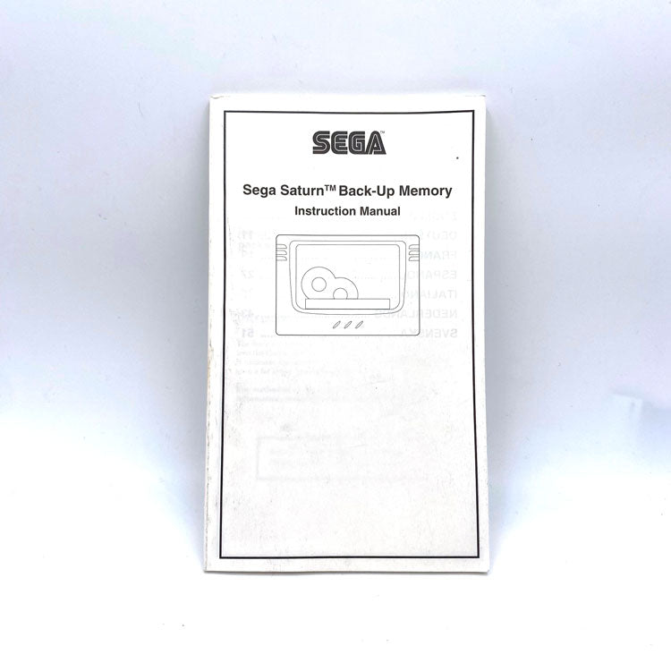 Notice Mode d'Emploi Sega Saturn Back-Up Memory