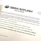Notice Carte de Garantie Sega Saturn