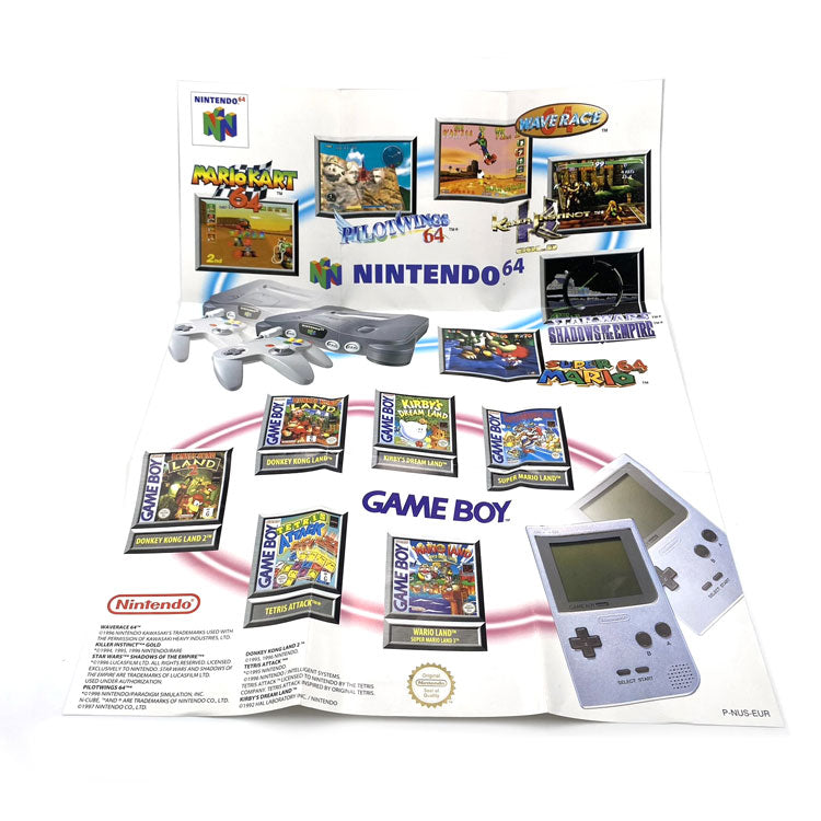 Notice Flyer Publicitaire Nintendo 64 / Game Boy