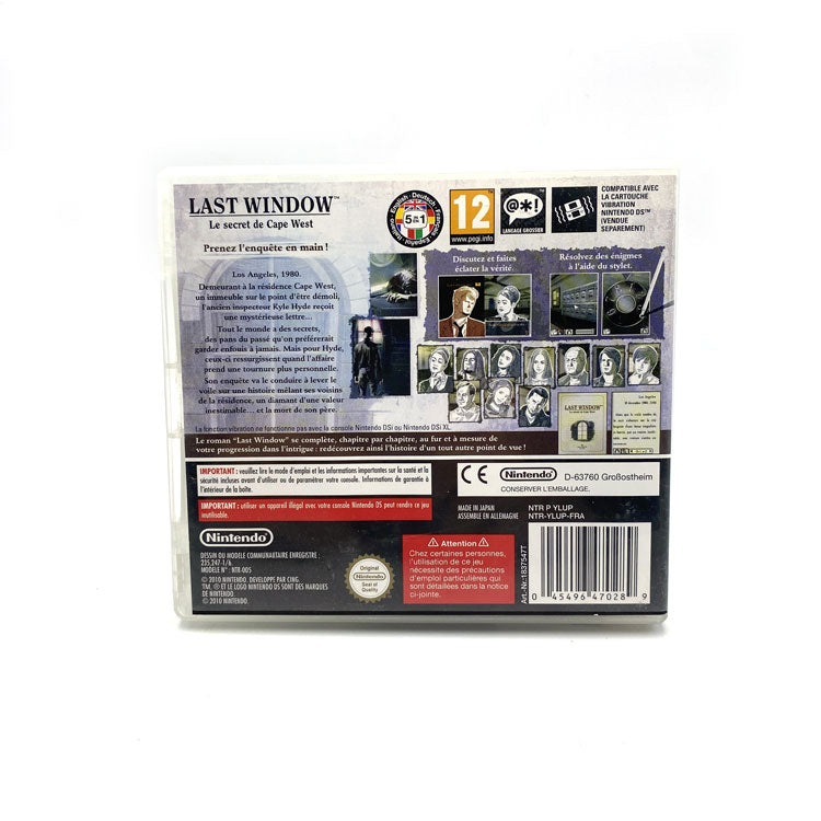 Last Window Le Secret de Cape West Nintendo DS Retromania