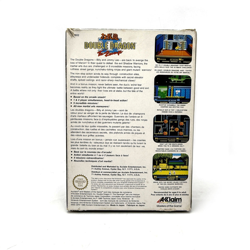 Double Dragon II The Revenge Nintendo NES