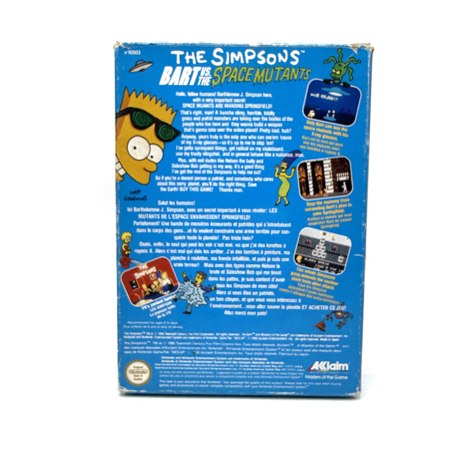 De Simpsons Bart VS. De ruimtemutanten Nintendo NES