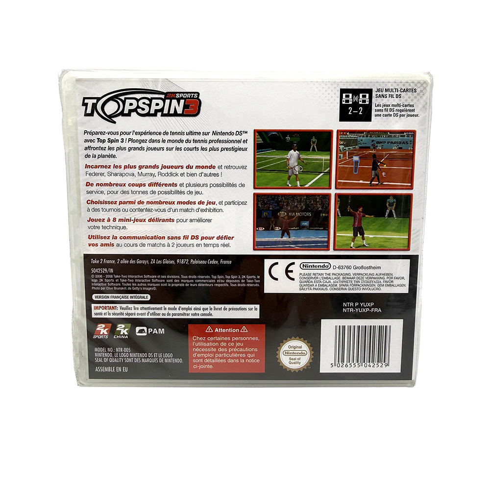 Top Spin 3 Nintendo DS (Neuf sous blister)
