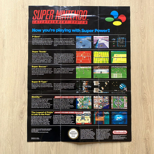 Poster Notice Super Nintendo