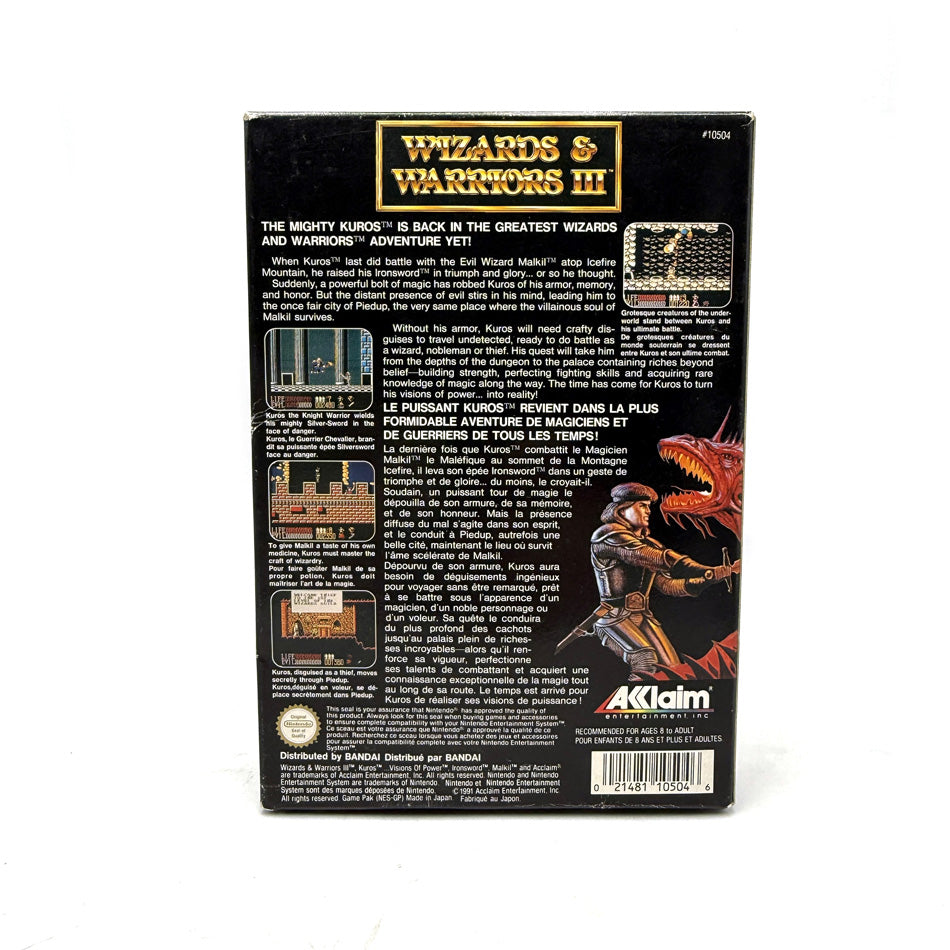 Wizards & Warriors III Nintendo NES