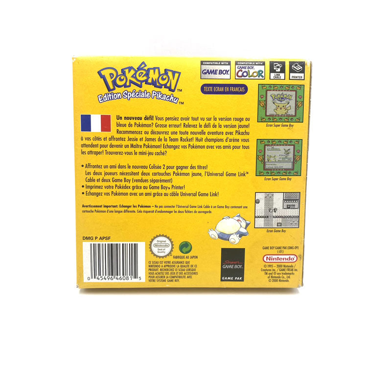 Pokemon Version Jaune Edition Spéciale Pikachu Nintendo Game Boy