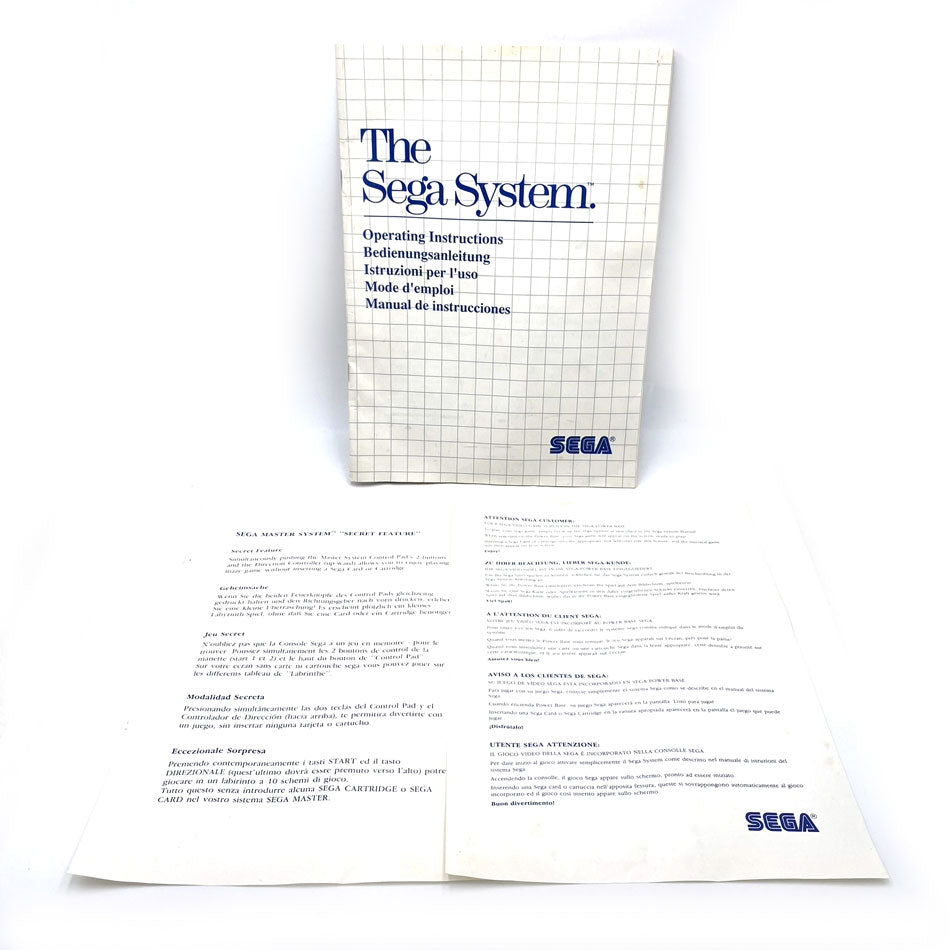 3 notices pour Sega Master System