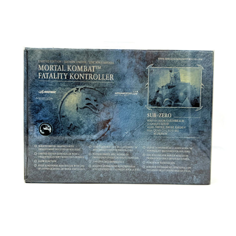 Manette Mortal Kombat Fatality Kontroller Sub-Zero Playstation 2 Edition Limitée