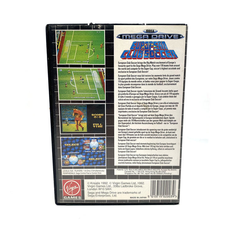 European Club Soccer Sega Megadrive