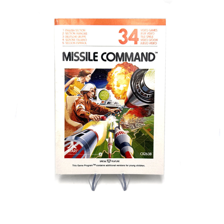 Notice Missile Command Atari 2600