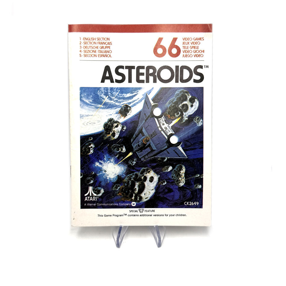 Notice Asteroids Atari 2600