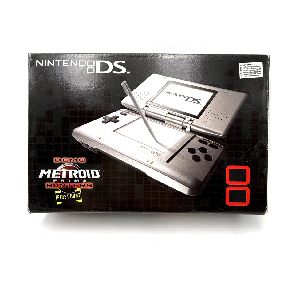 Console Nintendo DS Tank Silver Metroid Prime Hunters First Hunt Demo Pack (RARE)