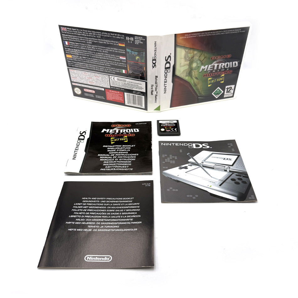 Console Nintendo DS Tank Silver Metroid Prime Hunters First Hunt Demo Pack (RARE)