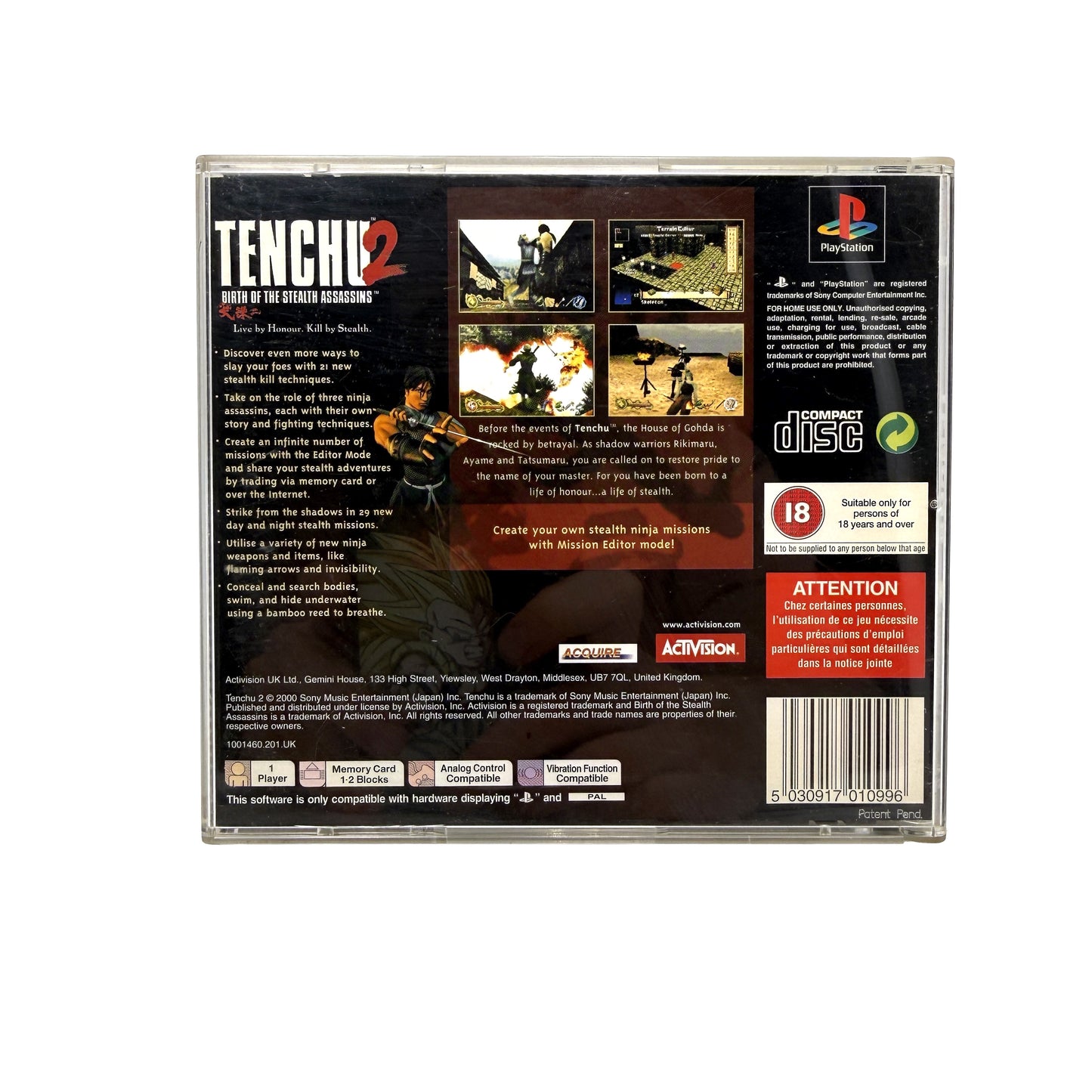 Tenchu 2 Birth of the Stealth Assassins Playstation 1