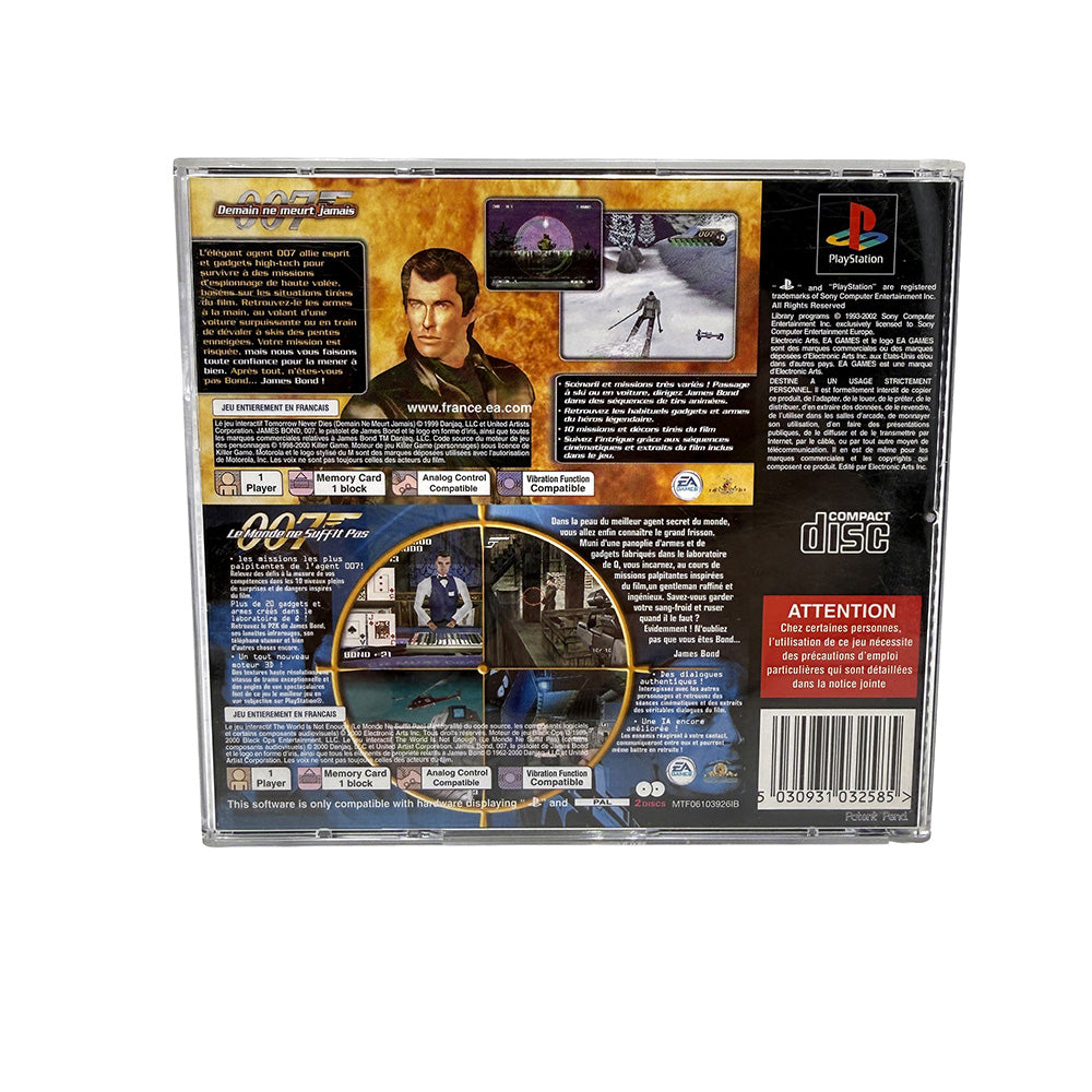 James Bond 007 Demain Ne Meurt Jamais + Le Monde Ne Suffit Pas Playstation 1 (2 Jeux)