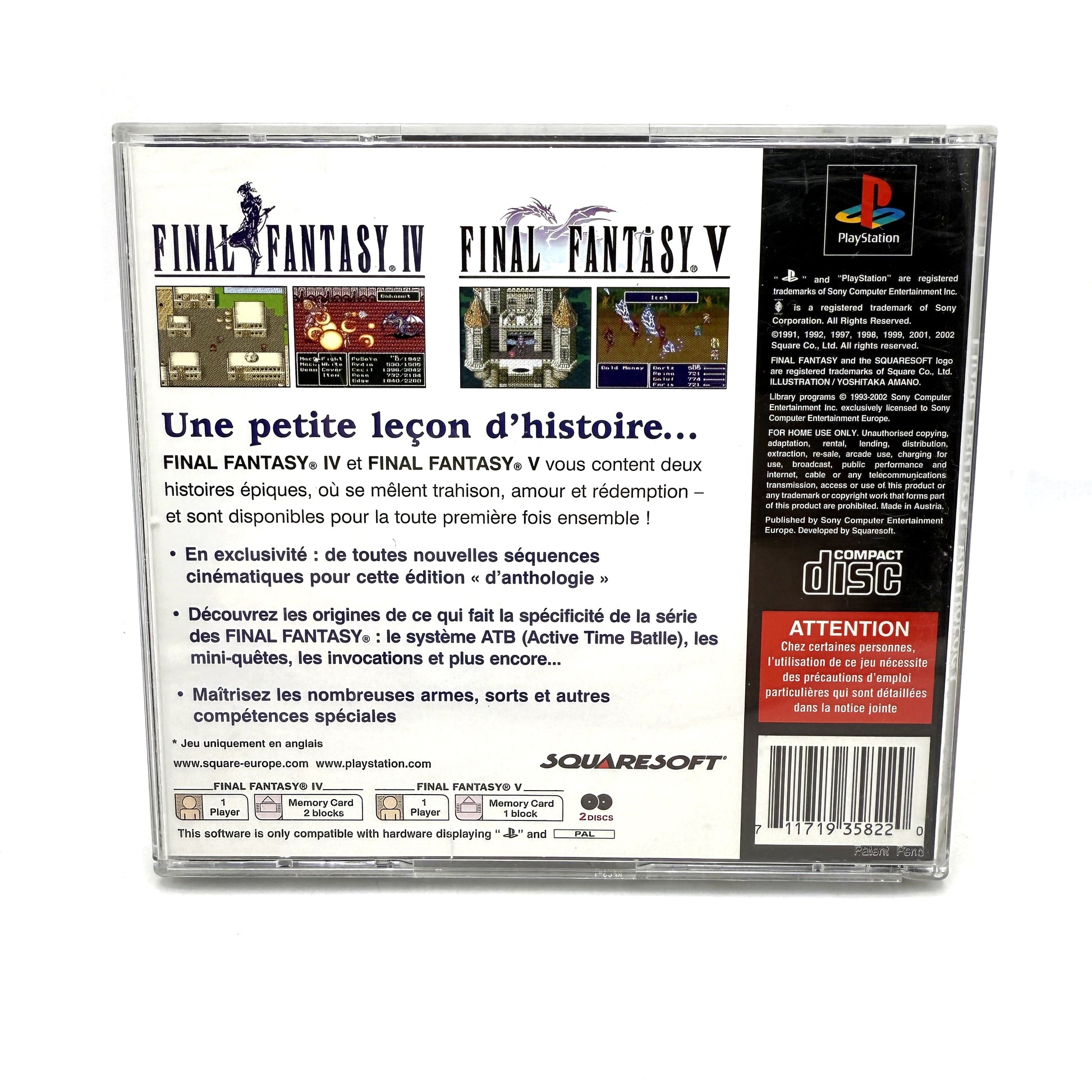 Final Fantasy Anthology Playstation 1