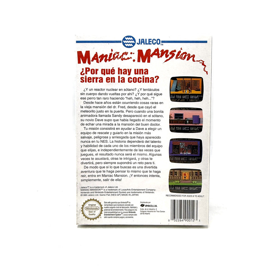 Maniac Mansion Nintendo NES (Neuf sous blister)