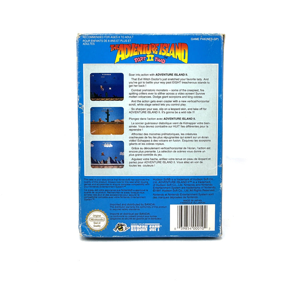 The Adventure Island Part Two II Nintendo NES