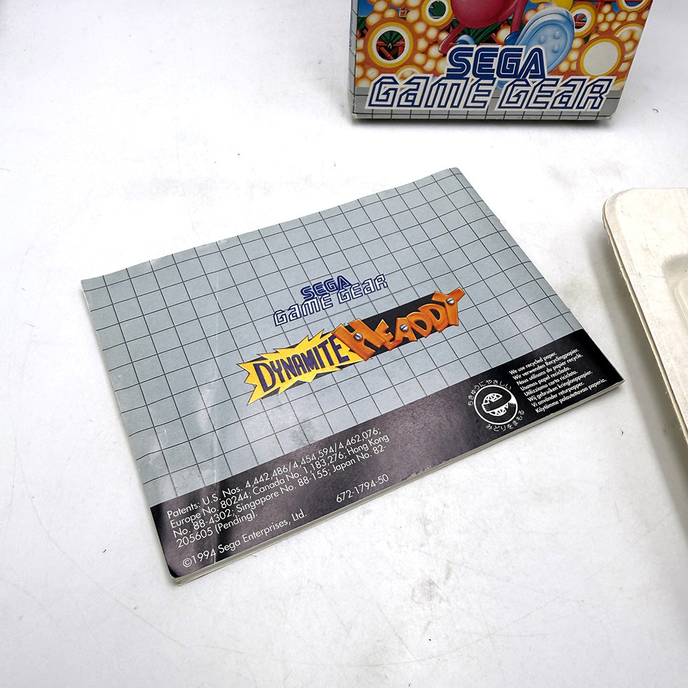 Boite et notice Dynamite Headdy Sega Game Gear