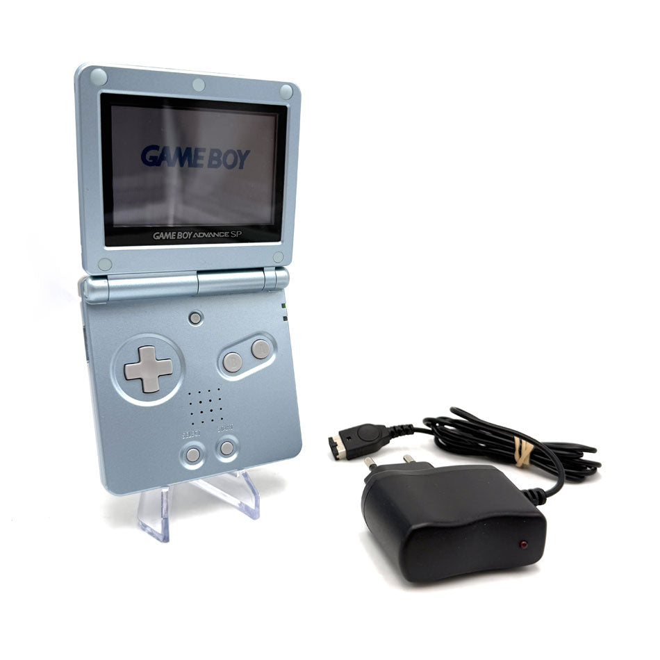 Console Nintendo Game Boy Advance SP Pearl Blue (AGS-001) + 2 Jeux