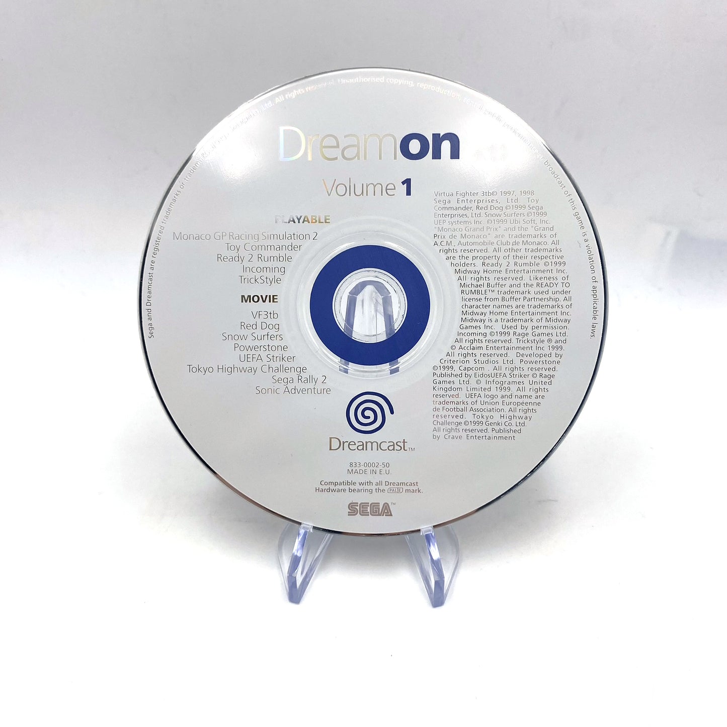 Demo DreamOn Volume 1 Sega Dreamcast