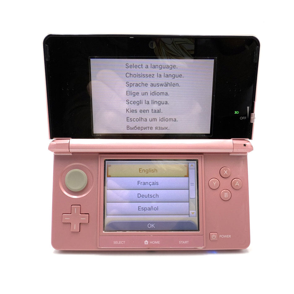 Console Nintendo 3DS Coral Pink + 3 jeux