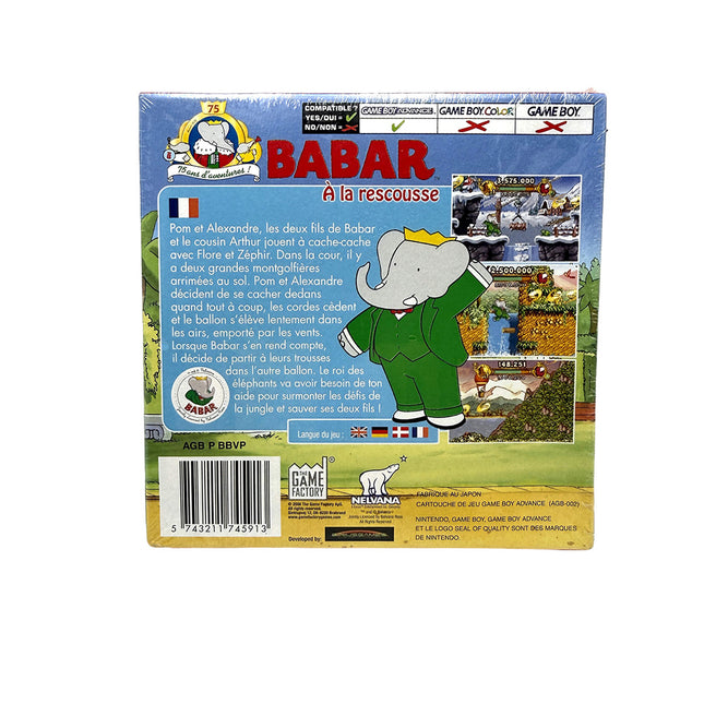 Babar à la rescousse Nintendo Game Boy Advance (Neuf sous blister)