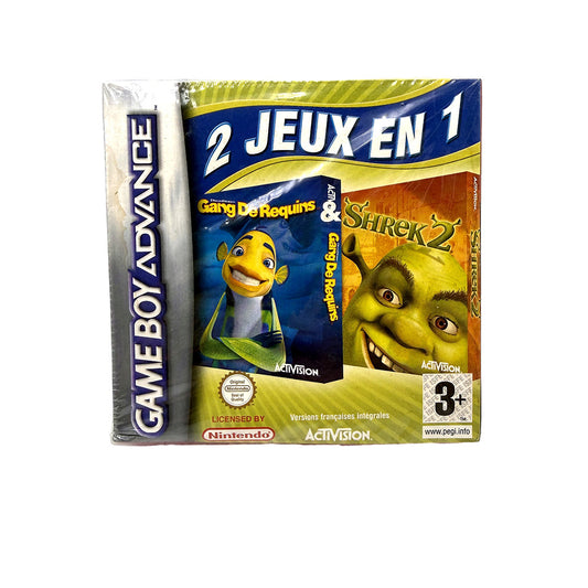 2 Jeux en 1 Gang de Requins & Shrek 2 Nintendo Game Boy Advance (Neuf sous blister)