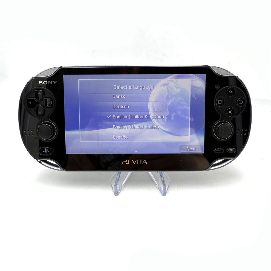 Console Playstation PS Vita Wi-Fi PCH-1004 Crystal Black (OLED) + Carte Mémoire 4 Go