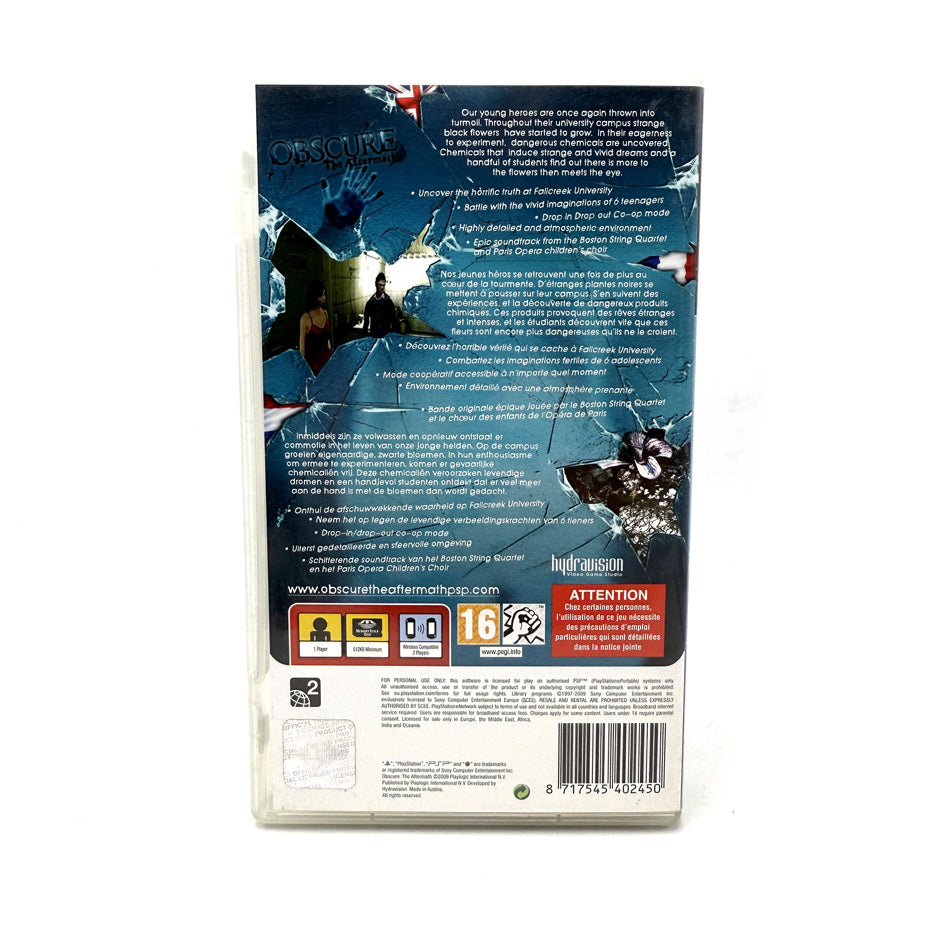Obscure The Aftermath Playstation PSP