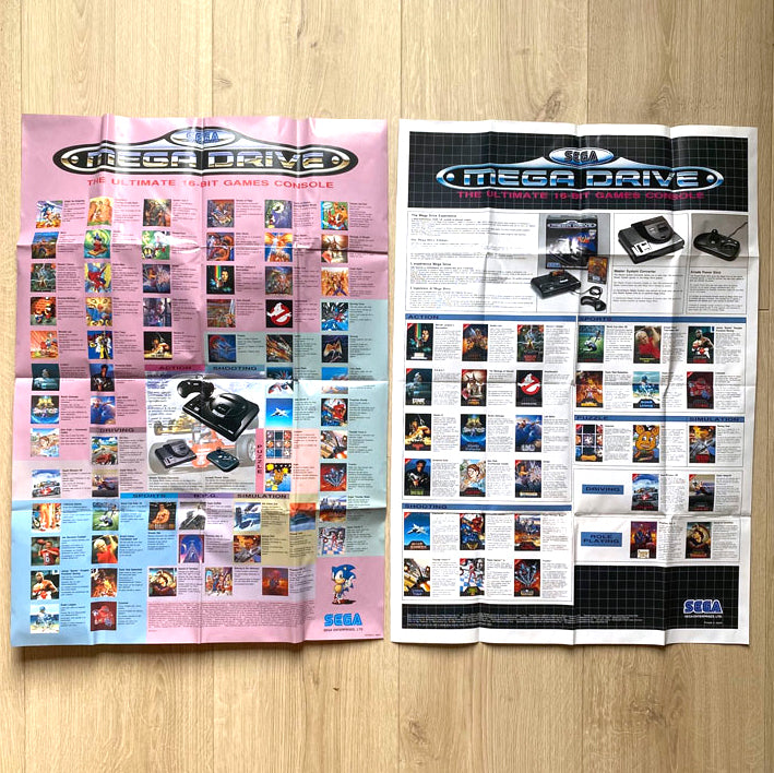 Lot de 2 posters publicitaire Sega Megadrive