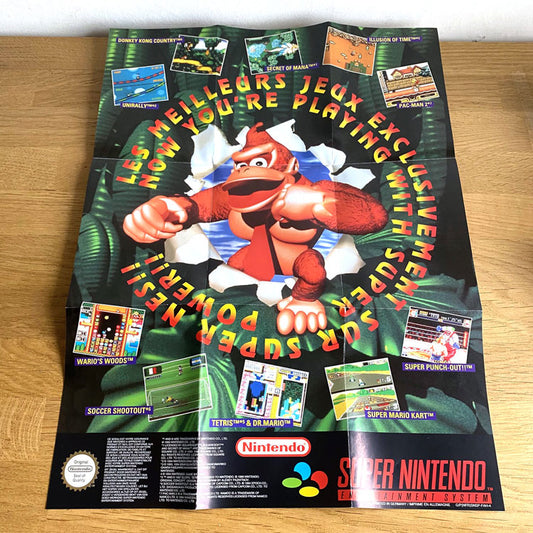 Notice Flyer Publicitaire Super Nintendo Donkey Kong Country
