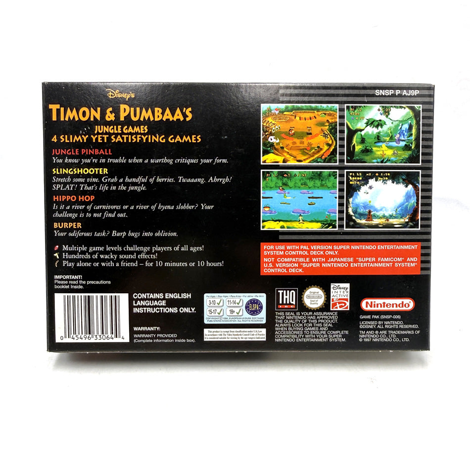 Timon & Pumbaa's Jungle Games Super Nintendo