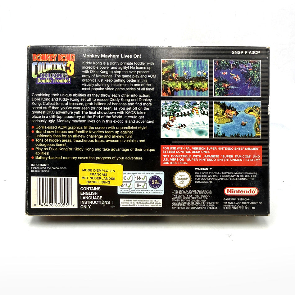 Donkey Kong Country 3 Dixie Kong's Double Trouble! Super Nintendo