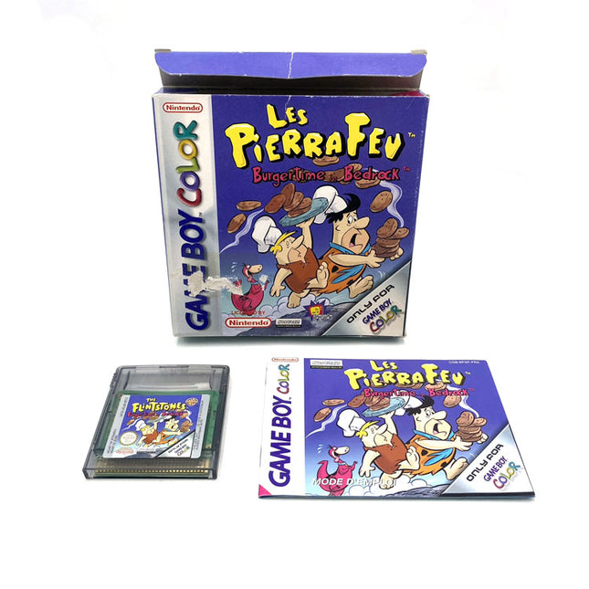 Les Pierrafeu Burgertime in Bedrock Nintendo Game Boy Color