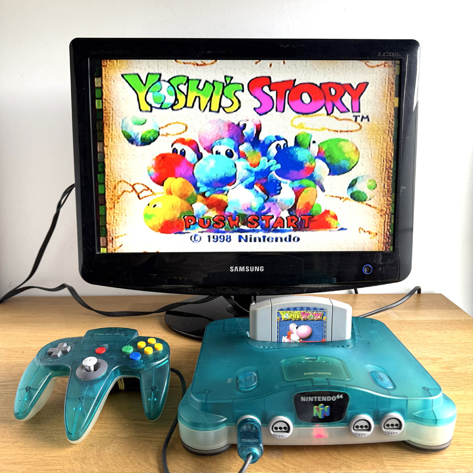 おもちゃ Nintendo64 Nintendo 64 Edition Console Funtastic Clear White Blue – Retromania